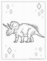 Printable Triceratops Coloring Pages For Toddlers sketch template