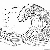 Tsunami Coloring Page 20912 16523 sketch template