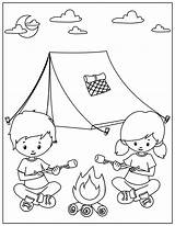 Free Camping Coloring Pages And Activity For Kids sketch template