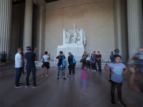 Lincoln Memorial interior. editorial photography. Image of sculpture ...