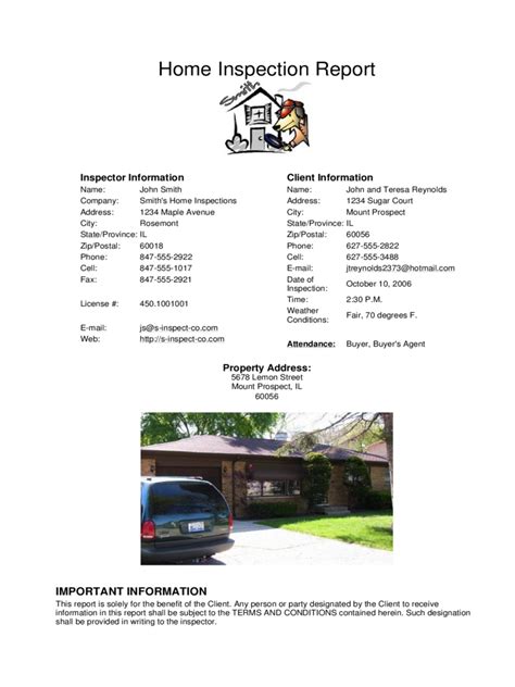 Home Inspection Report - 3 Free Templates in PDF, Word, Excel Download