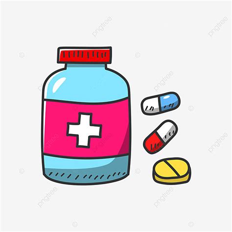 Cute Medicine Clipart Vector, Cute Medicine Drawing Vector Illustration ...