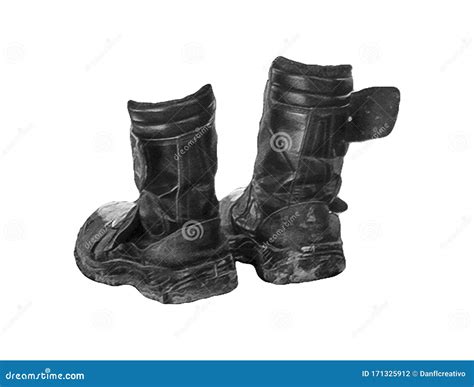 Construction Worker Boots Isolated Photo Stock Photo - Image of pair ...