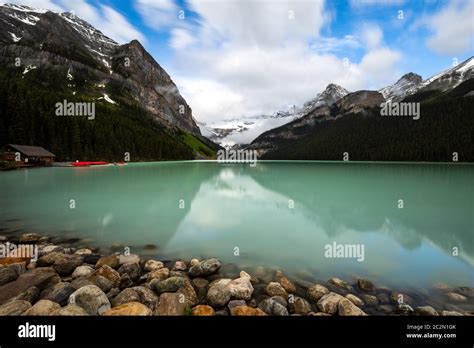 The Lake Louise in the Canadian Rocky Mountains Stock Photo - Alamy