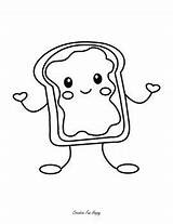 Peanut Butter And Jelly Coloring Page Sketch sketch template