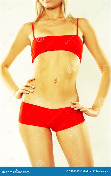 Woman in Red Active Wear stock image. Image of attractive - 5528107