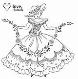 crinoline Lady 2  Embroidery patterns Vintage Hardanger embroidery sketch template
