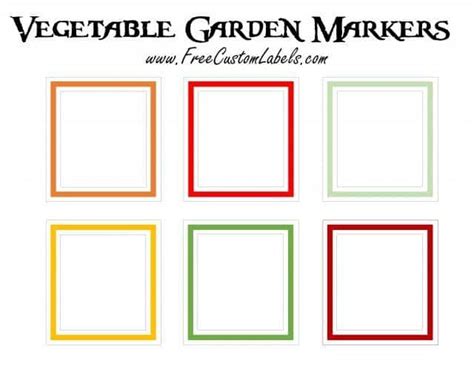 Printable Vegetable Garden Markers | Free Instant Download
