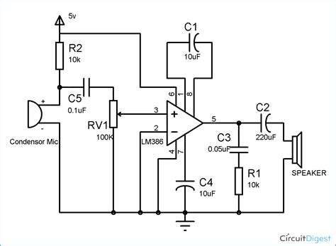 LM386 Audio Amplifier Circuit Diagram