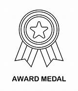 Coloring Page With Award Medal For Kids 8706327 Vector Art At Vecteezy sketch template