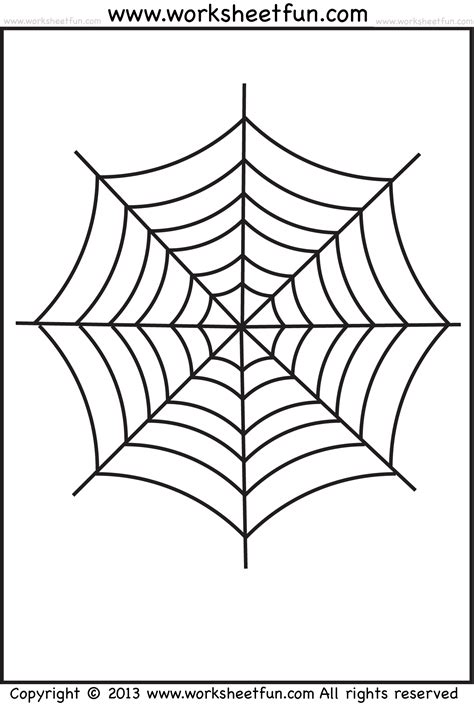 Spider Web Tracing and Coloring – 2 Halloween Worksheets | Halloween worksheets, Halloween ...