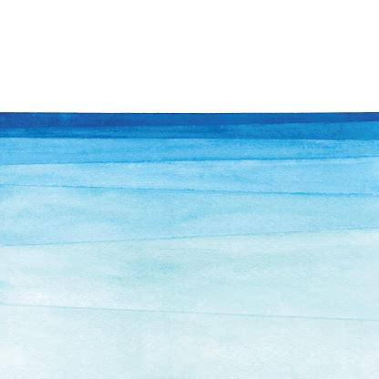 Watercolor Ocean Gradient Stock Illustration - Download Image Now - iStock