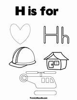H Is For Coloring Page From TwistyNoodlecom  Coloring Pages Alphabet sketch template