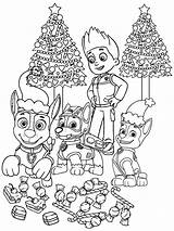 Pleasant Paw Patrol Christmas coloring Page sketch template