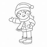 Winter Girl Coloring Pages sketch template