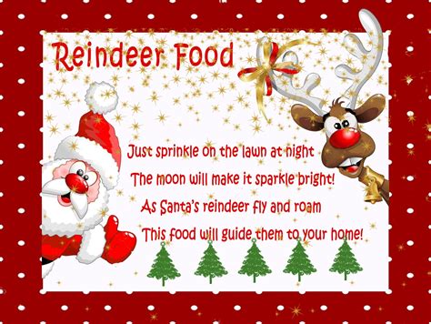 Printable Reindeer Food Label Instant Download 2 Sizes | Etsy