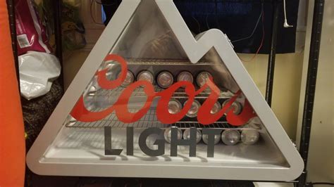 Coors Light Mountain Peaks Stainless Steel Refrigerator Beer Cooler Mini Fridge for Sale in Lynn ...