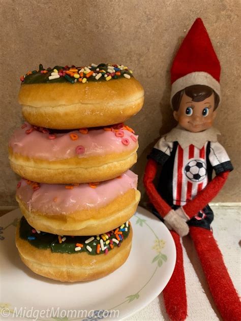 7 Fun Elf on the Shelf Ideas to do with Donuts! • MidgetMomma