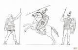 Roman Soldier Armor Coloring Page Sketch sketch template