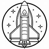 Space shuttle outline coloring Book Page Line Art Illustration Digital  sketch template