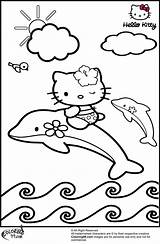 Hello Kitty Beach Coloring Pages Coloring sketch template