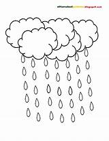 Rain Drop Coloring Pages sketch template