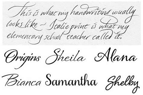 Cursive Handwriting Styles | Hand Writing