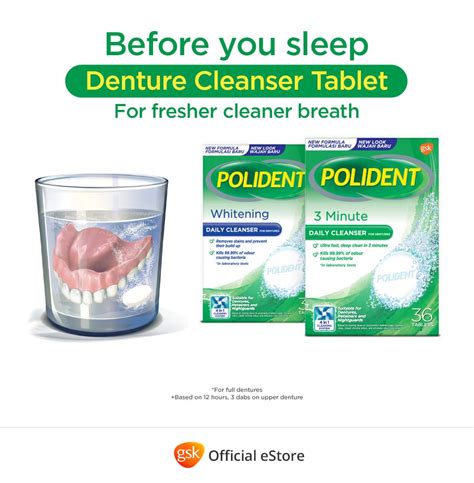 Buy Polident Denture and Retainer Cleaning Tablets, 3 Minute Daily Cleanser, 36 Tablets Online ...