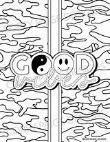 Good Vibes Coloring Sheet Pack  Cool coloring Pages sketch template
