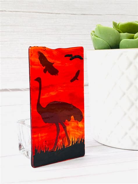 African Sunset tea light holder - Ostrich - Hope Best Design