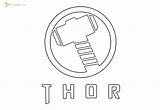 Thor Hammer Coloring Pages sketch template