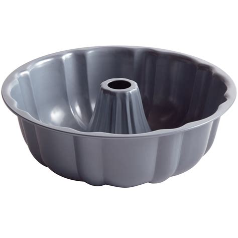 8 1/2" x 3 1/2" Non-Stick Carbon Steel Fluted Bundt Cake Pan - 72 oz ...