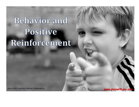 Behavior and Positive Reinforcement | Play With Joy