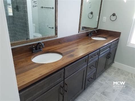 Bathroom Countertop | Wooden bathroom countertop, Bathroom remodel designs, Wood countertop bathroom