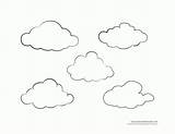 Clouds Coloring Pages For Preschool sketch template