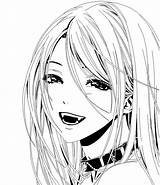 Anime Vampire Girl Coloring Pages Cool  sketch template