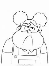 Grandpa Uncle Coloring Pages Printable Gus Mr Cartoon Sheet Network  sketch template