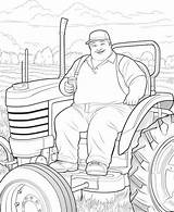 Premium Photo  Happy Farmer On The Tractor Coloring Page Of A Friendly sketch template