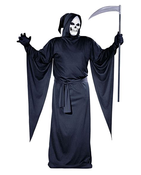 Gevatter Tod / Grim Reaper Kostüm XL | Schwarze Robe als Halloween ...