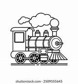 Vector Coloring Book Electric Train Stock Royalty Free  sketch template