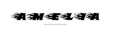 Amelia Name Tattoo Designs