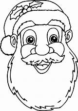 Santa Claus Face Coloring Page  Wecoloringpagecom sketch template