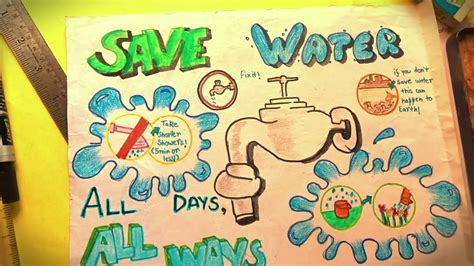 World Water Day Poster - Save Water Save Life I Poster Drawing Save ...