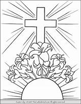 Easter Lily Coloring Page sketch template