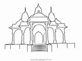 Tempel Coloring Page For Kids  Free Hinduism Printable Pages sketch template