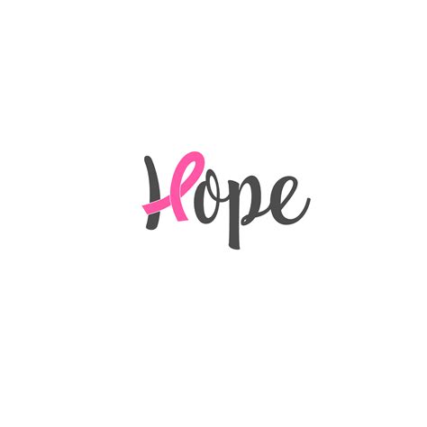 Hope, Cancer Awareness Ribbon Free Svg File - SVG Heart