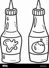 Ketchup Bottle Coloring Page sketch template