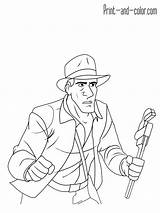 Indiana jones coloring Pages For Kids sketch template