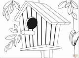 Free Bird Houses Coloring Pages sketch template