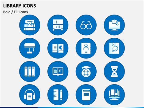 Library Icons PowerPoint Template - PPT Slides